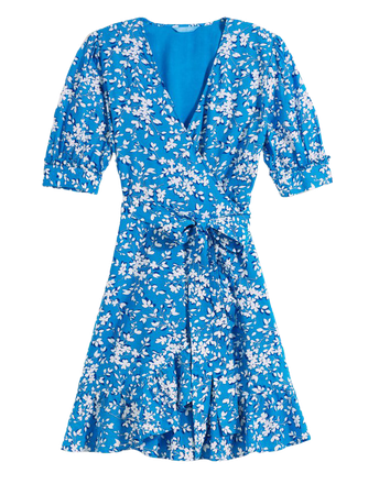 Wynonna Wrap Dress in Bluebell Shadow Floral – Draper James