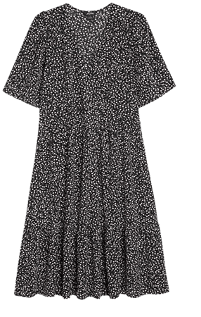 Ruffle hem midi dress - Multi floral - Midi dresses - Monki WW
