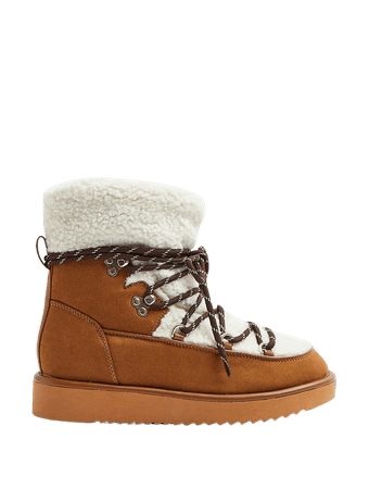 Brown borg snow boots | River Island