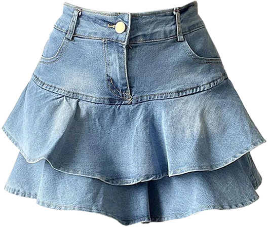 Y2K Denim Ruffled Skirt | BOOGZEL APPAREL – Boogzel Apparel