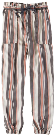 striped paper bag pant