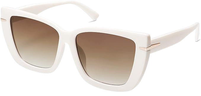 Amazon.com: SOJOS Oversized Cat Eye Sunglasses Womens Retro Vintage 70s Trendy Stylish Shades SJ2231, White/Brown : Clothing, Shoes & Jewelry