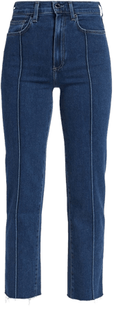 Shop LE JEAN Amelia Pleated Straight-Leg Jeans | Saks Fifth Avenue
