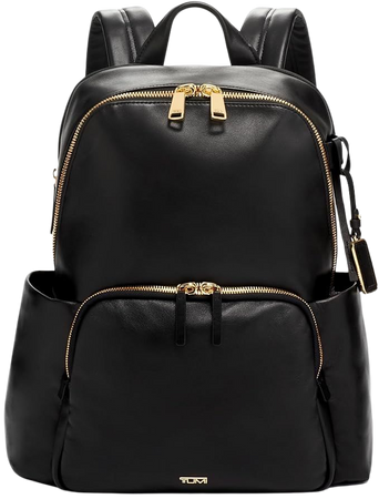 Amazon.com | TUMI - Voyageur Ruby Leather Backpack - Women's Backpack & Computer Bag - For Everyday Use & Travel - Black/Gold | Backpacks