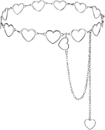 diamond heart chain belt