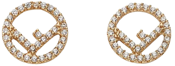 Fendi embellished logo earrings - FARFETCH