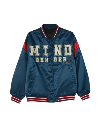 Embroidered satin bomber jacket - New - Woman | Bershka
