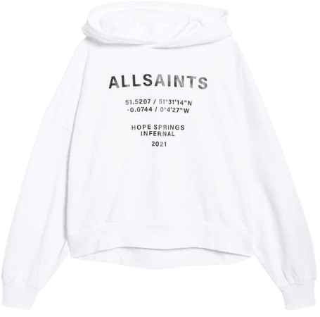 AllSaints Talie Coordinates Graphic Hoodie | Nordstrom