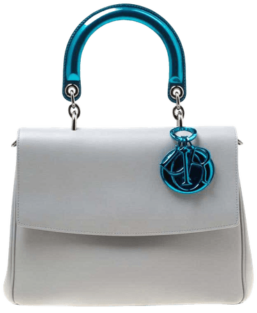 Dior Grey Leather Small Be Dior Shoulder Bag For Sale at 1stDibs