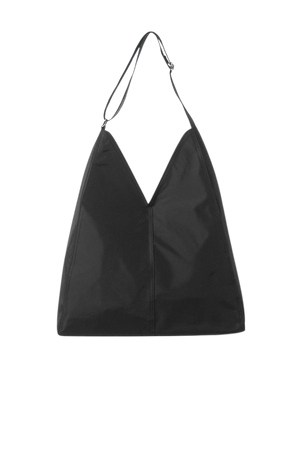 V-shaped Nylon Shoulder Bag - Black - Weekday WW