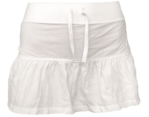 y2k white mini skirt