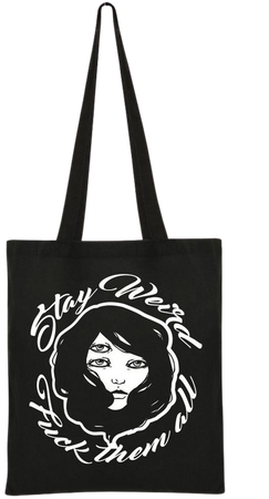 3eyes clothing tote bag Stay weird