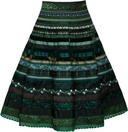 green ribbon skirt
