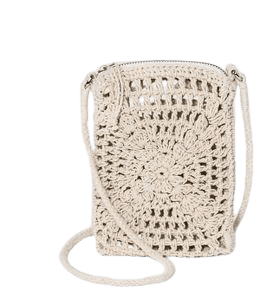 Floral Crocheted Crossbody Bag - Wild Fable™ Natural : Target
