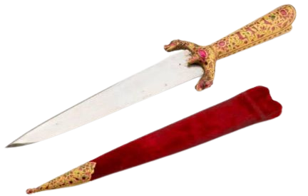 dagger red gold