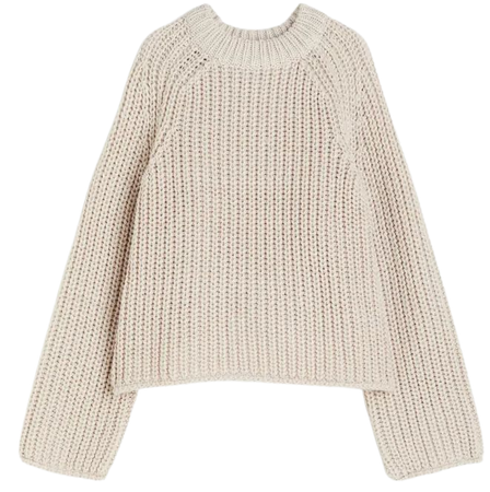 Oversized Rib-knit Sweater - Light beige - Ladies | H&M US