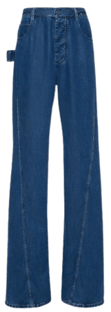 Rigid High-Rise Flared-Leg Jeans By Bottega Veneta | Moda Operandi