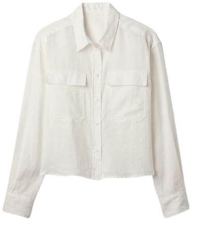 Linen Cropped Shirt | Gap