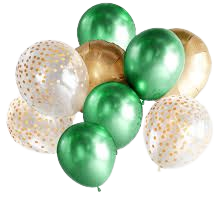 green and gold balloons - Google Search
