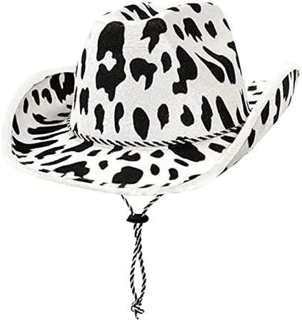 cowgirl hat cow print