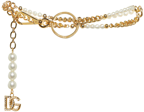 Dolce & Gabbana DG embellished chain belt