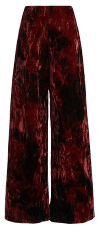 Hagen Printed Velvet Wide-Leg Pants By 16arlington | Moda Operandi
