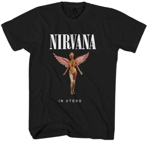 nirvana in utero shirt black