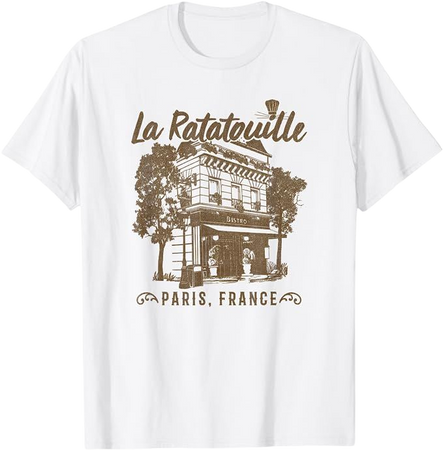 Amazon.com: Disney Pixar Ratatouille Paris, France Vintage Restaurant T-Shirt : Clothing, Shoes & Jewelry