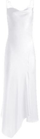 Harmony Drapey Slip Midi Dress In Off White | Alice And Olivia
