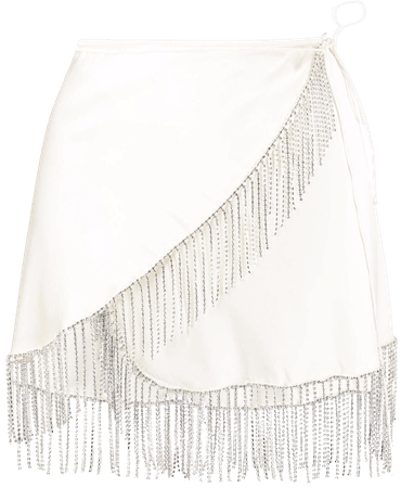 Oséree Crystal Fringe Wrap Skirt - Farfetch
