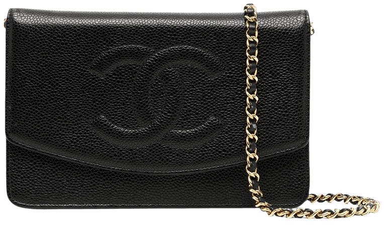 Chanel Pre-Owned 2001 CC logo wallet on chain - FARFETCH