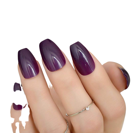 dark purple nails