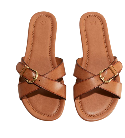 Buckle-detail Sandals - Light brown - Ladies | H&M US