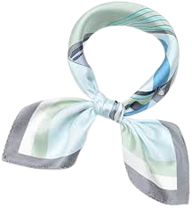 silk scarf - blue green