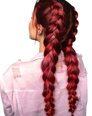 Red French Braids