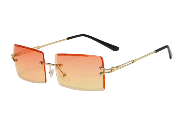 ROMWE ombre orange framless sunglasses