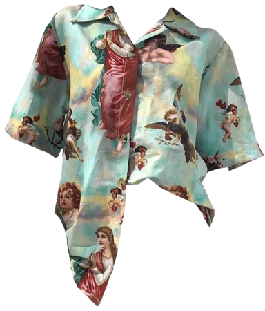 “Angelic Party” Button-Down Shirt