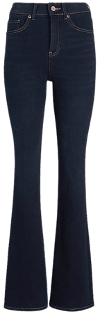 High Waisted Dark Wash Bootcut Jeans | Express