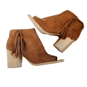 Soda Shoes | Suede Open Toe Ankle Boots With Fringe | Poshmark
