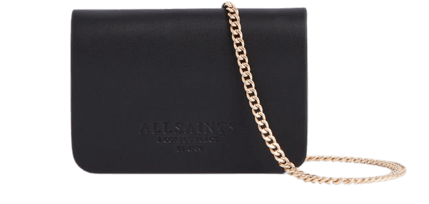 ALLSAINTS US: Womens Honore Leather Cardholder (black)