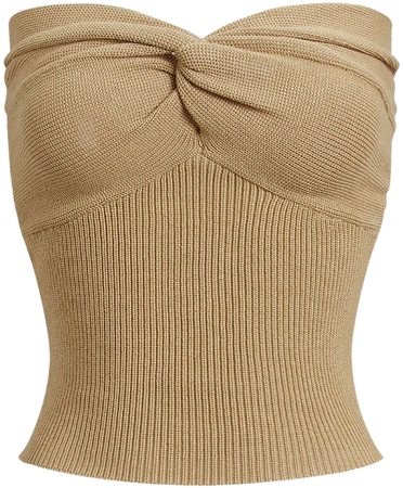 Sweetheart Twist Ribbed Crop Tube Strapless Top – COMMENSE
