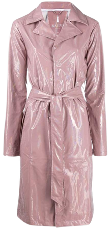 belted raincoat