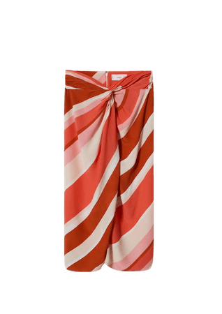 Knot printed skirt - Women | Mango USA