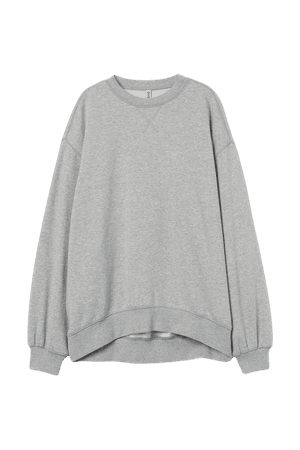 Sweatshirt - Light gray melange - Ladies | H&M US