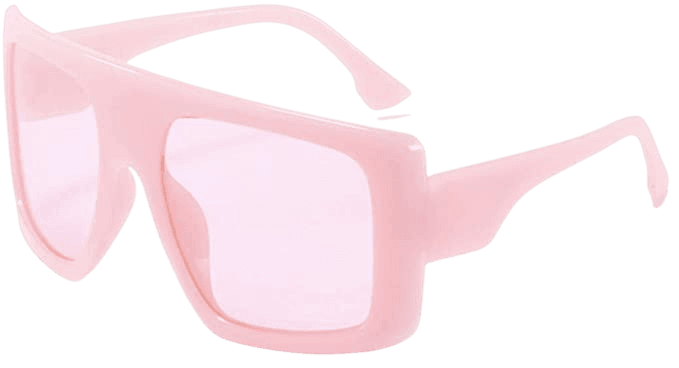 Amazon.com: Oversized Square Cute Super Large Womens Sunglasses for Men Fashion Flat Top baddie Shades by W&Y YING (Pink) : Clothing, Shoes & Jewelry