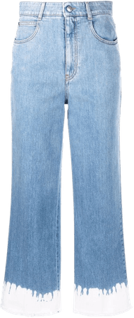Shop Stella McCartney high-rise cropped jeans with Express Delivery - FARFETCH