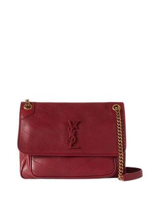 Niki Medium Quilted Leather Shoulder Bag - Red