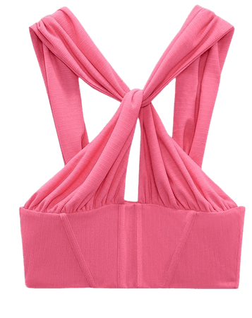 RUCHED CORSET TOP - Pink | ZARA United States