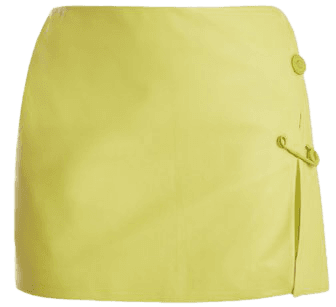 Pin-Detailed Leather Mini Skirt By Versace | Moda Operandi
