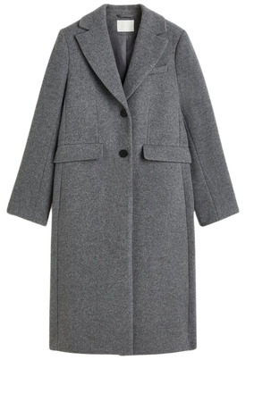 Single-breasted wool Coat - Gray - Ladies | H&M US